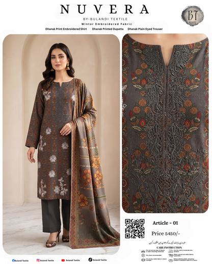 NUVERA BY BULANDI EMBROIDERY 3-PIECE