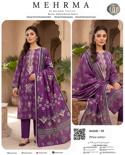 MEHRMA BY BULANDI EMBROIDERY 3-PIECE