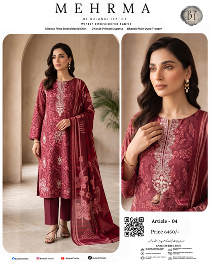 MEHRMA BY BULANDI EMBROIDERY 3-PIECE