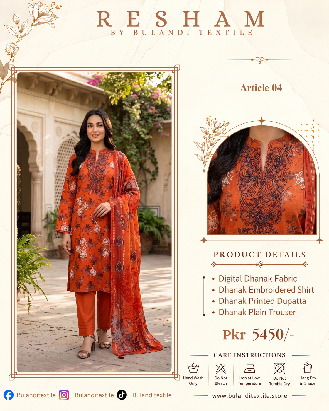 RESHAM BY BULANDI EMBROIDERY 3-PIECE