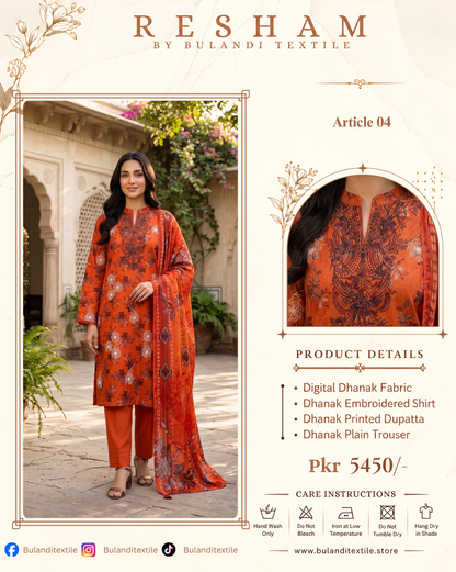 RESHAM BY BULANDI EMBROIDERY 3-PIECE
