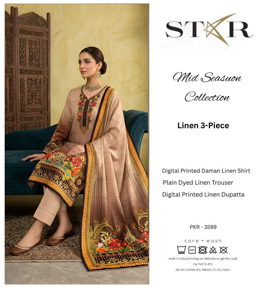 STAR LINEN THREE PIECE