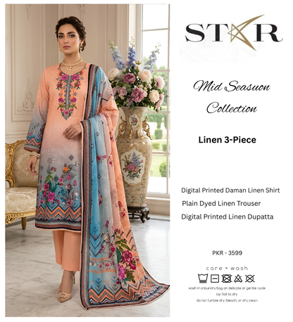 STAR LINEN THREE PIECE