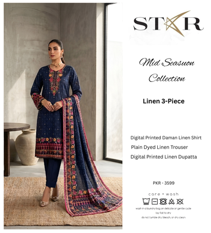 STAR LINEN THREE PIECE