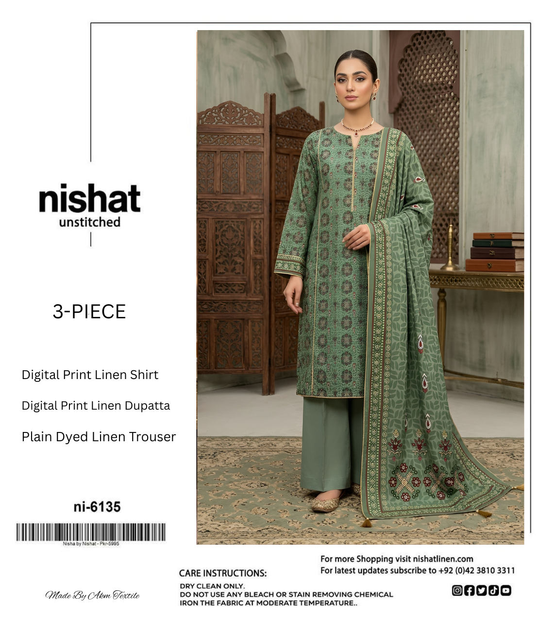 NISHAT LINEN THREE PIECE