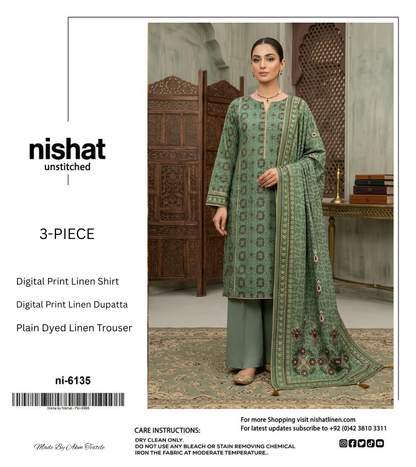 NISHAT LINEN THREE PIECE