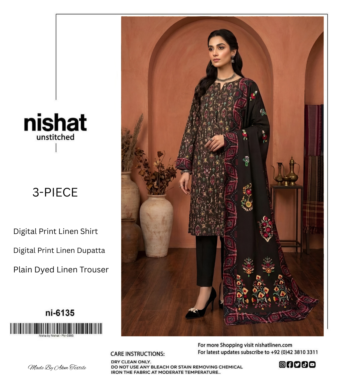 NISHAT LINEN THREE PIECE