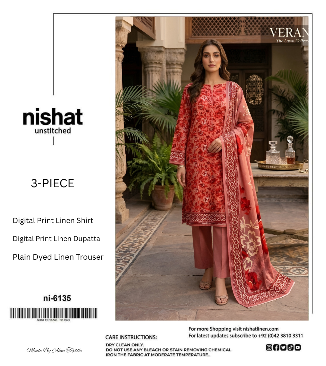 NISHAT LINEN THREE PIECE