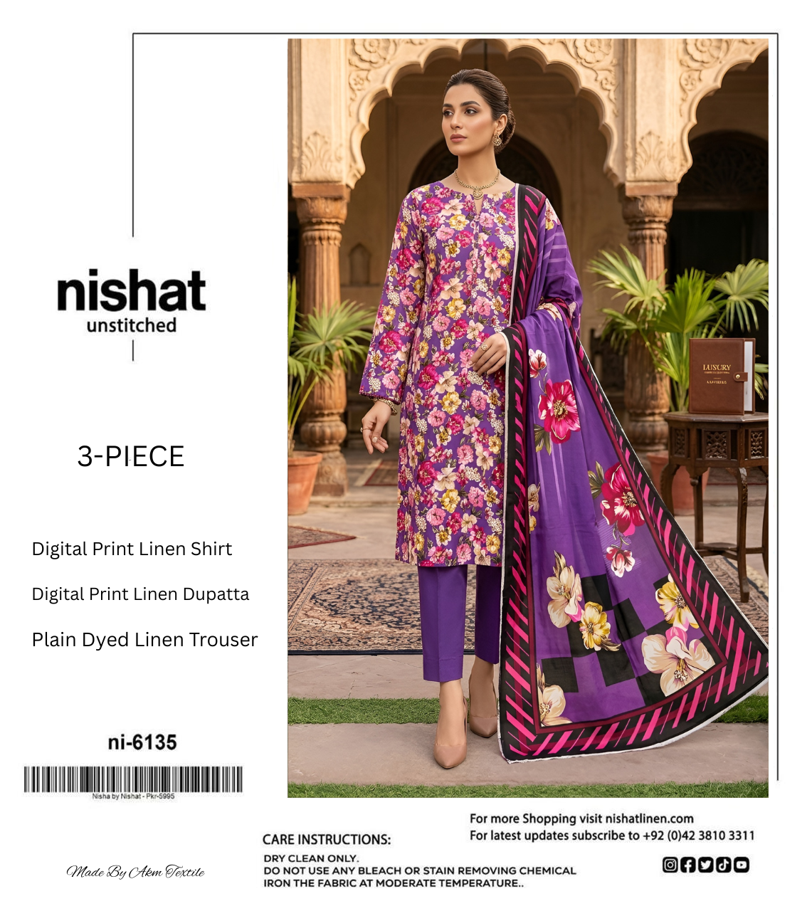 NISHAT LINEN THREE PIECE