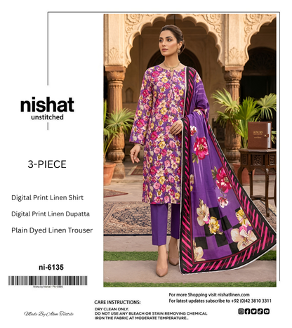 NISHAT LINEN THREE PIECE