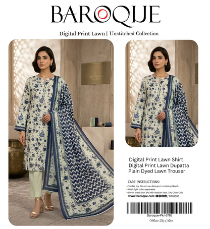BAROQUE LAWN THREE PIECE