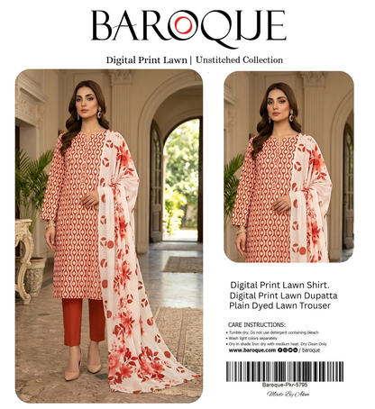 BAROQUE LAWN THREE PIECE
