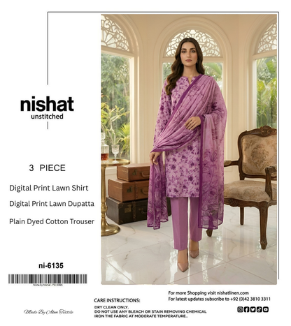 NISHAT LAWN THREE PIECE