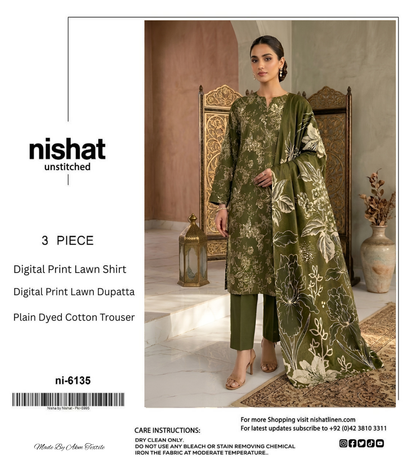 NISHAT LAWN THREE PIECE