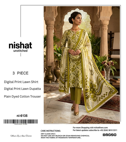 NISHAT LAWN THREE PIECE