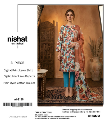NISHAT LAWN THREE PIECE