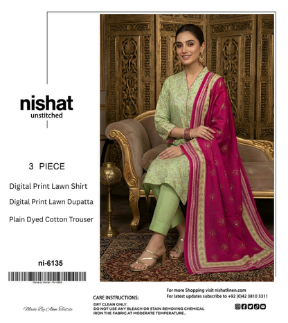 NISHAT LAWN THREE PIECE