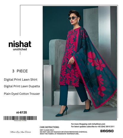 NISHAT LAWN THREE PIECE