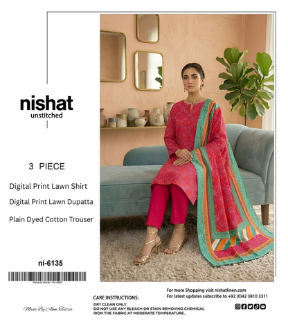 NISHAT LAWN THREE PIECE