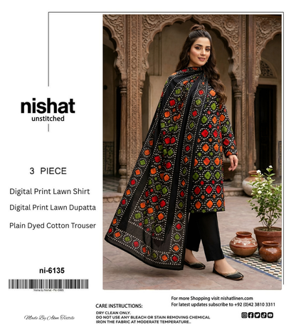 NISHAT LAWN THREE PIECE