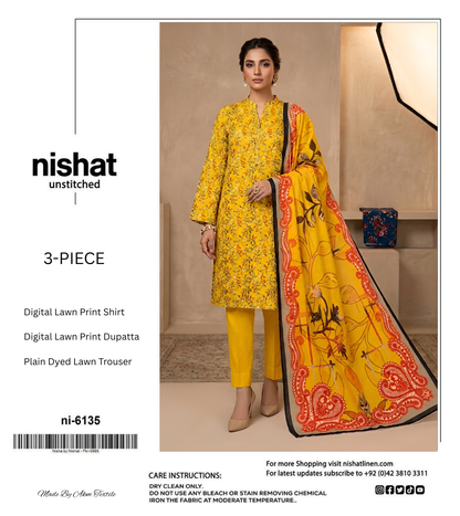 NISHAT LAWN THREE PIECE