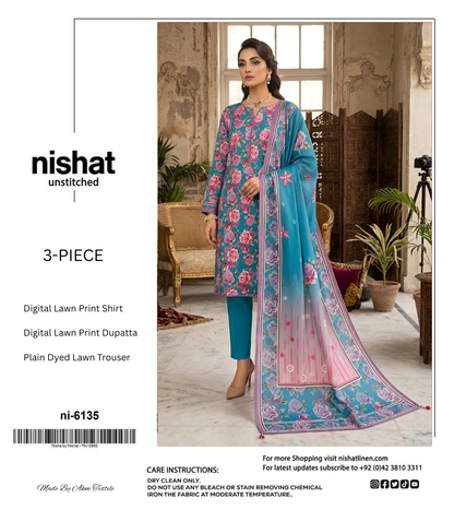NISHAT LAWN THREE PIECE