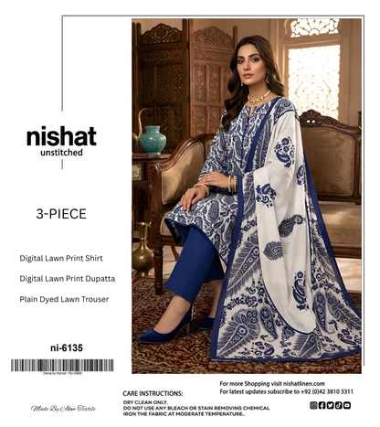 NISHAT LAWN THREE PIECE