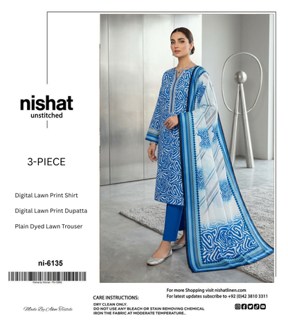 NISHAT LAWN THREE PIECE