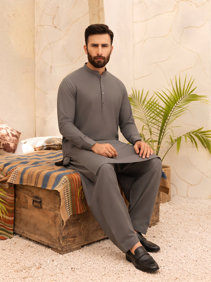 CHARCOAL GREY WASHING WEAR UNSTITCHED