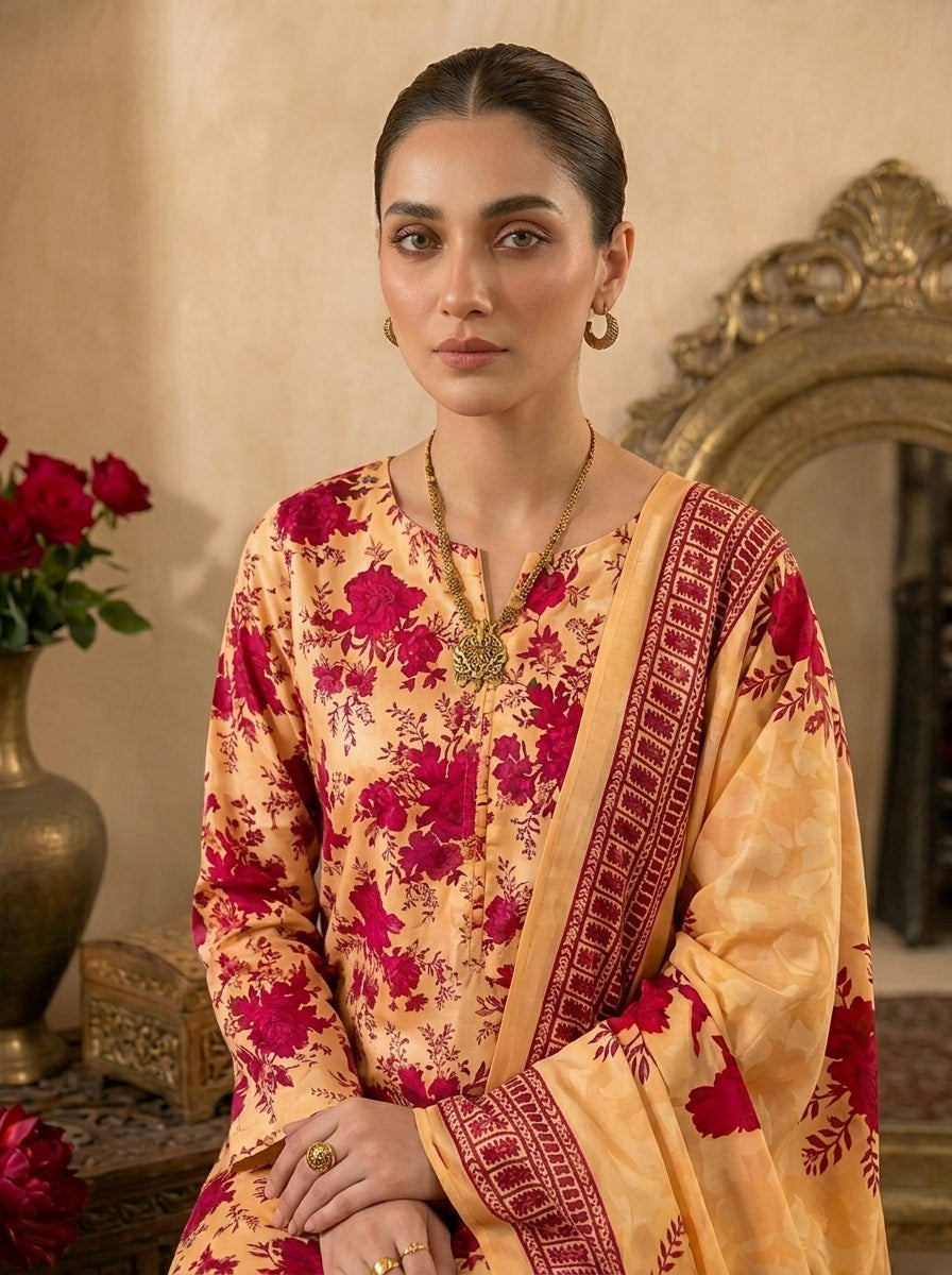 ALKARAM LINEN 3-PIECE