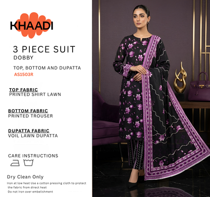 KHAADI LAWN THREE PIECE