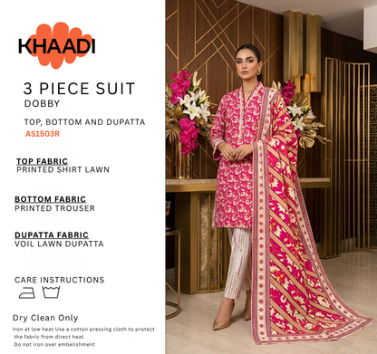 KHAADI LAWN THREE PIECE