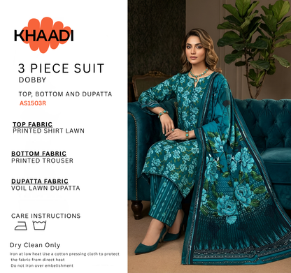 KHAADI LAWN THREE PIECE