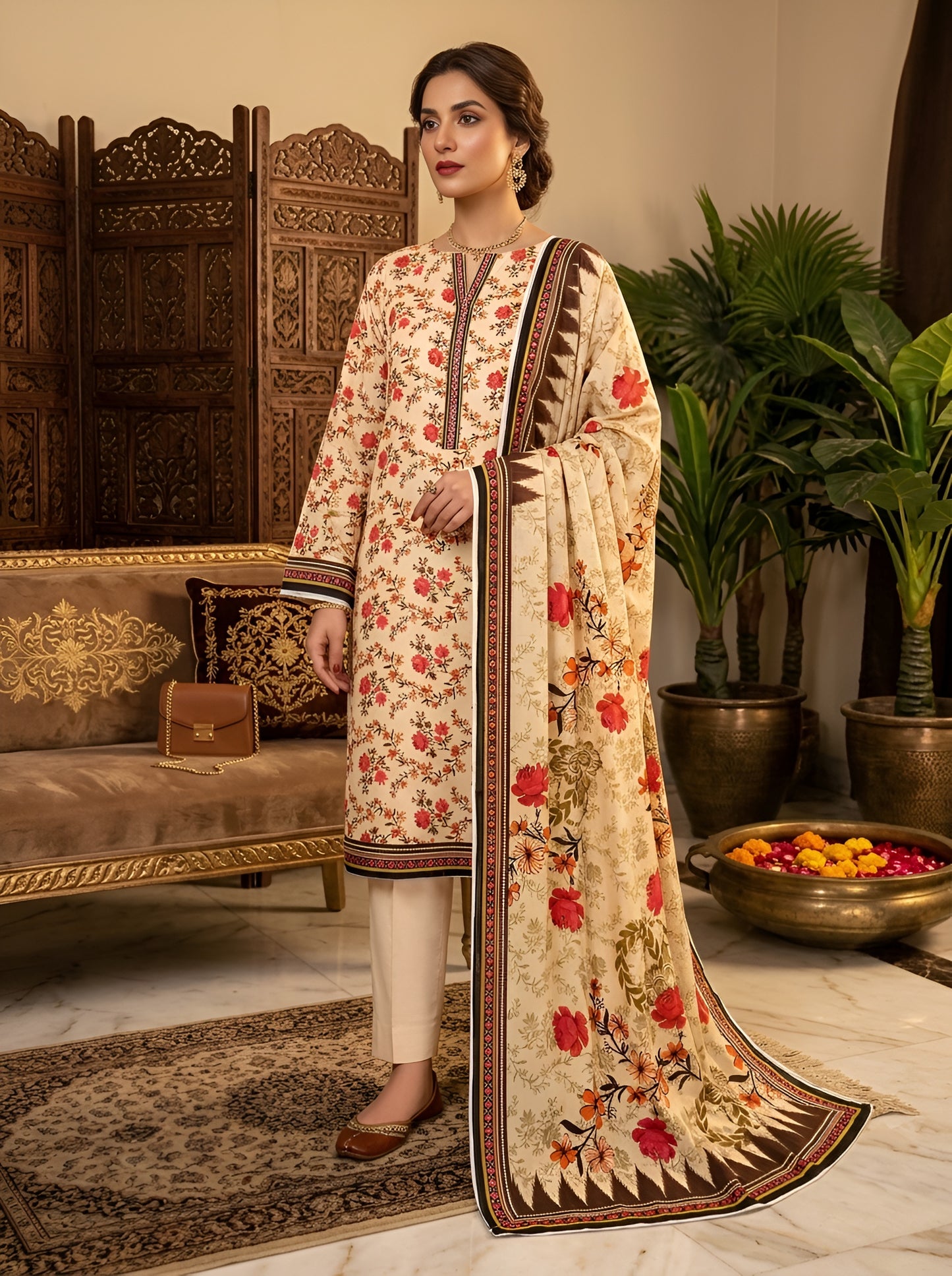 BIN SAEED LAWN THREE PIECE