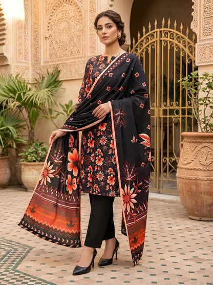 AL KARAM LAWN THREE PIECE