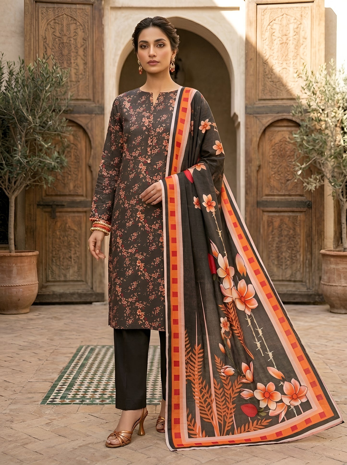 BAROQUE LAWN THREE PIECE