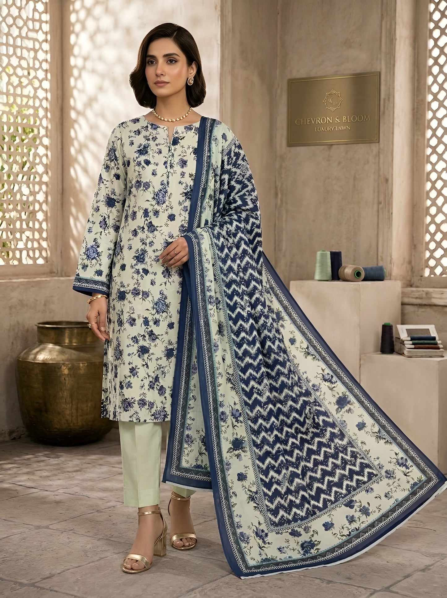 BAROQUE LAWN THREE PIECE