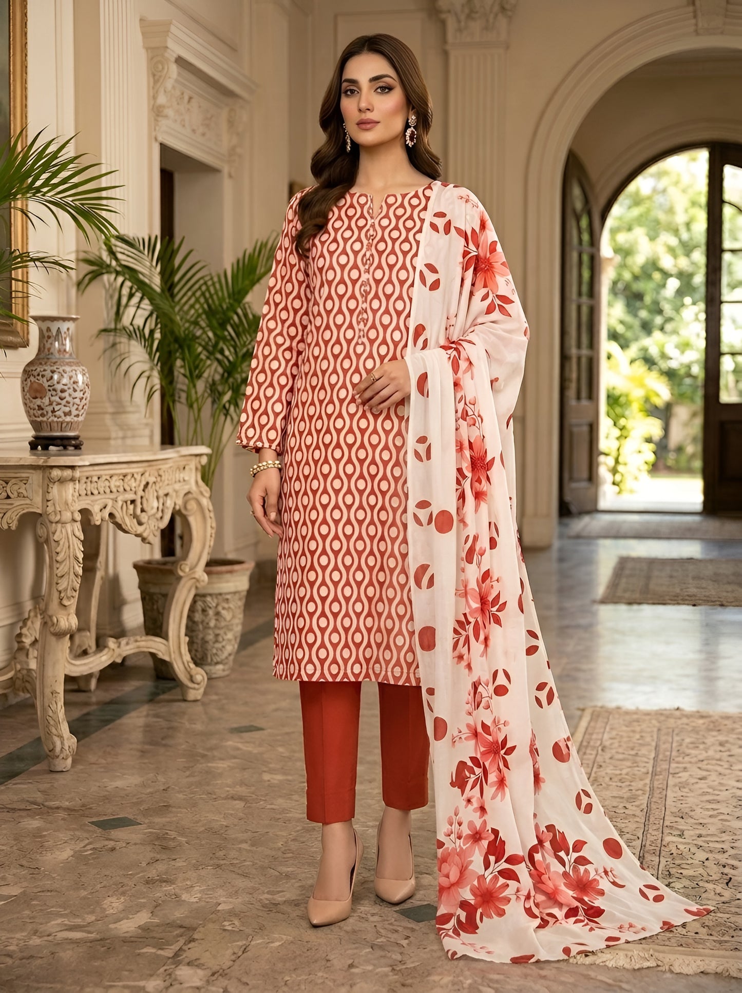 BAROQUE LAWN THREE PIECE