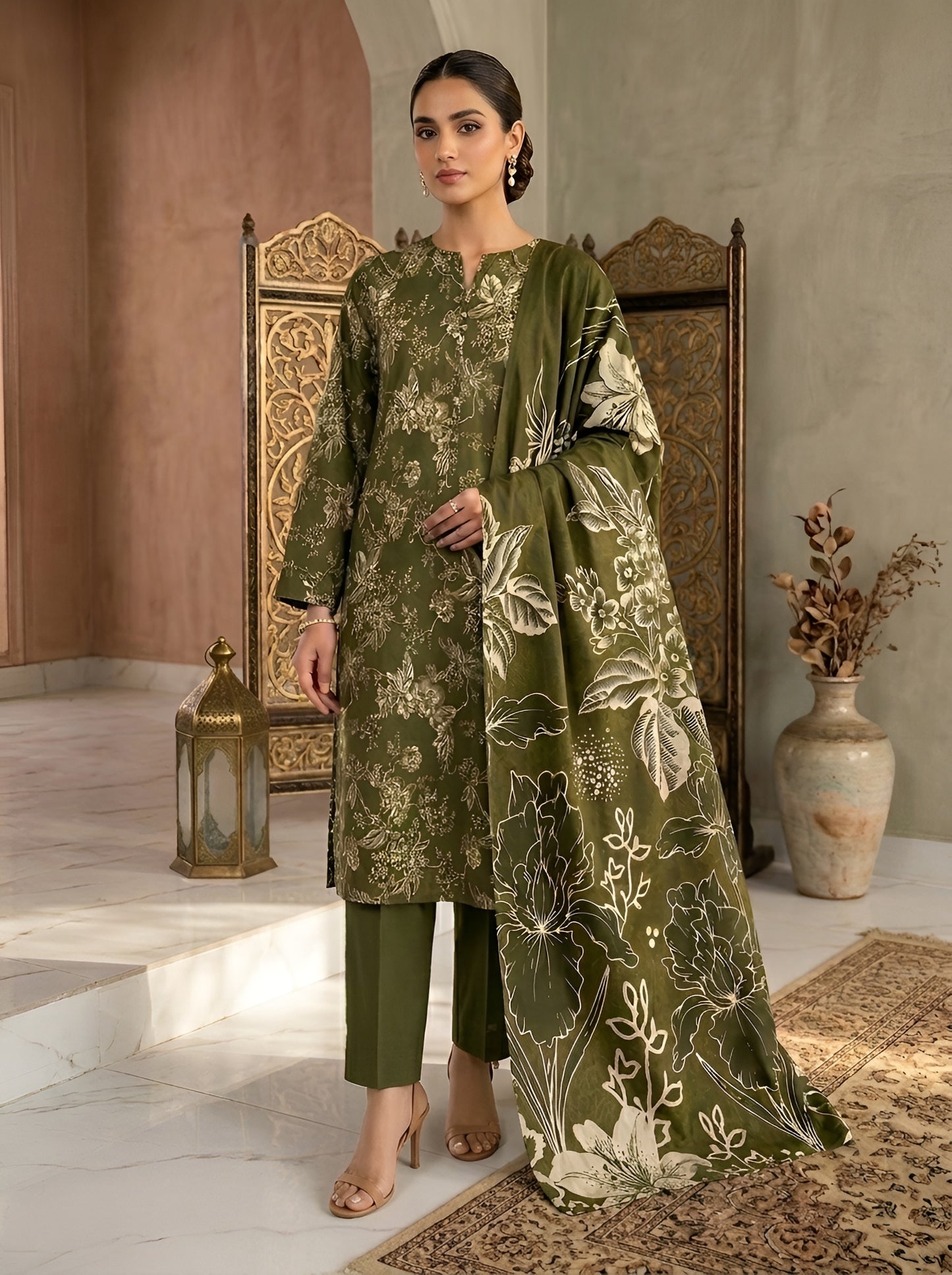NISHAT LAWN THREE PIECE