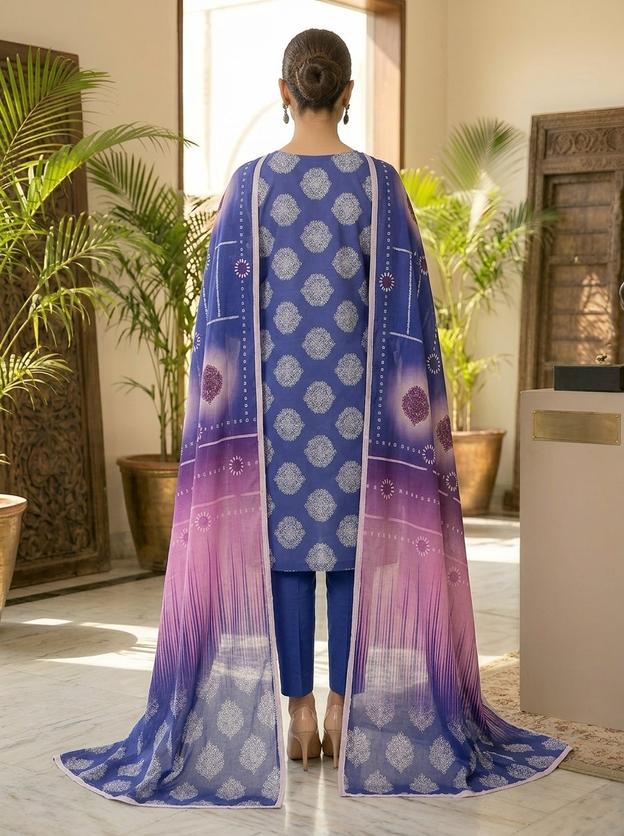 KHAADI LAWN THREE PIECE