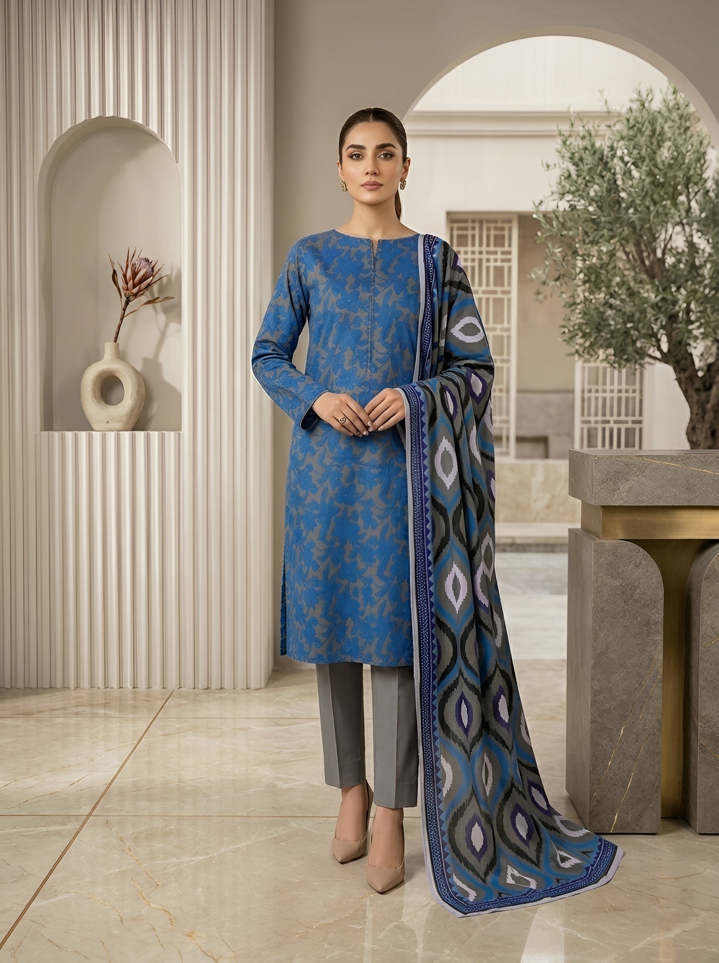 SANA SAFINA LAWN THREE PIECE