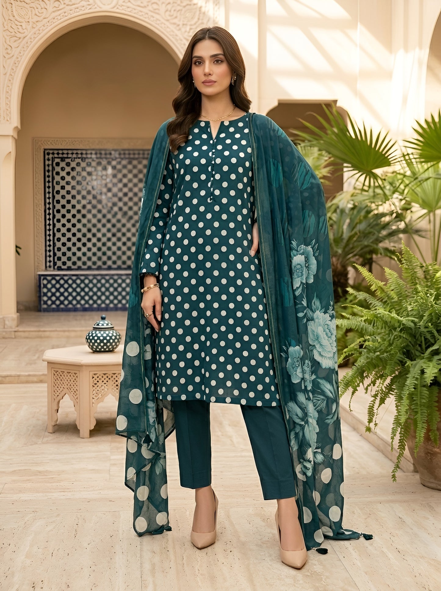 GUL AHMAD LAWN THREE PIECE