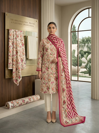 NISHAT LAWN THREE PIECE