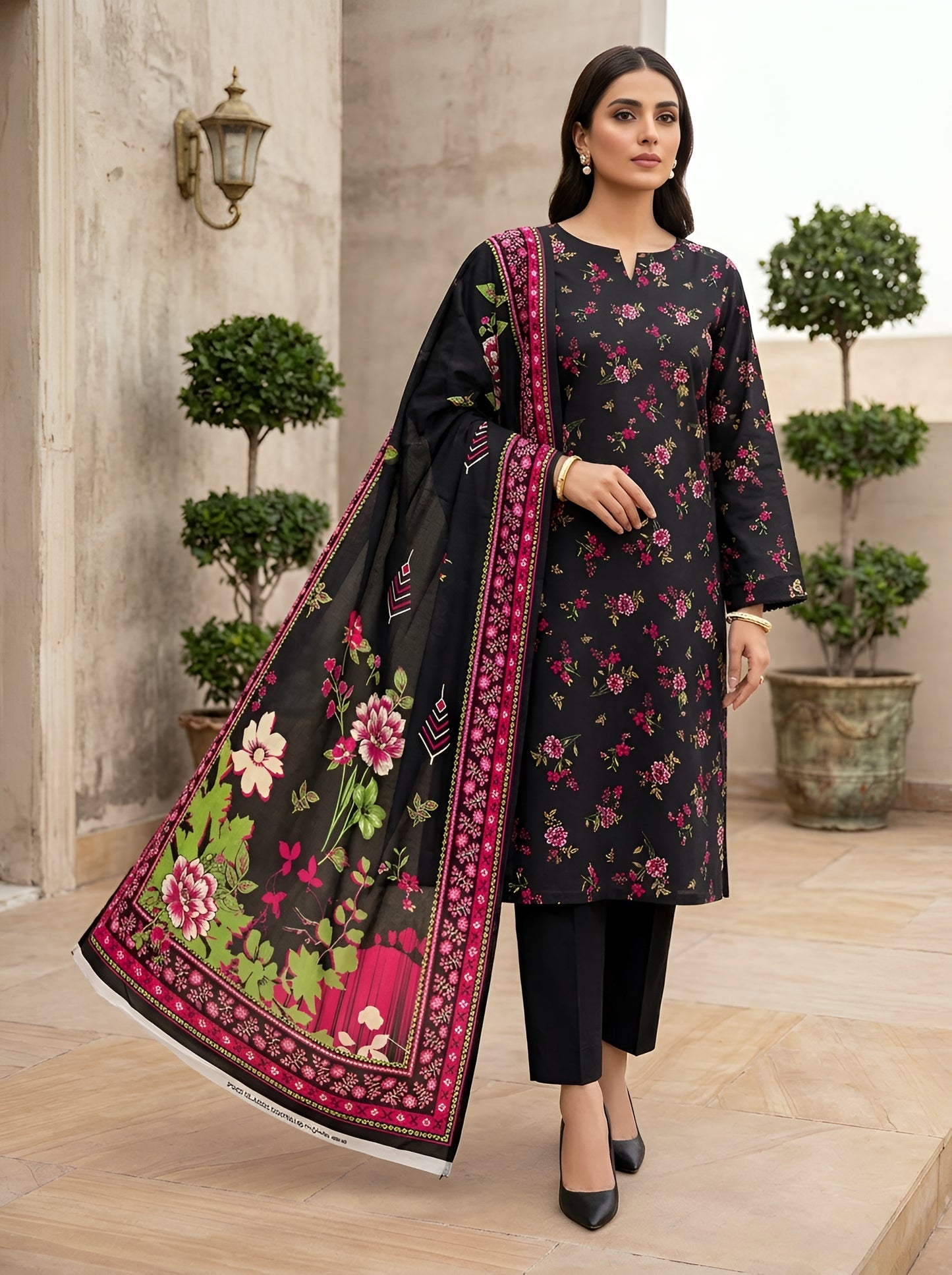NISHAT LAWN THREE PIECE