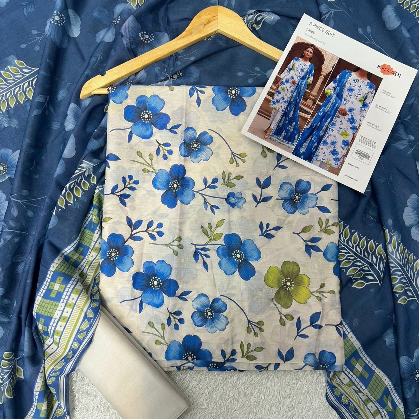 KHAADI LAWN THREE PIECE