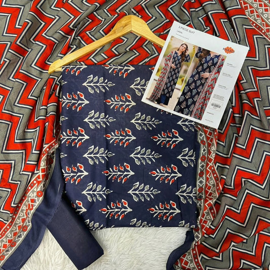 KHAADI LAWN THREE PIECE