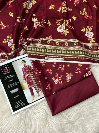 BIN SAEED LAWN THREE PIECE