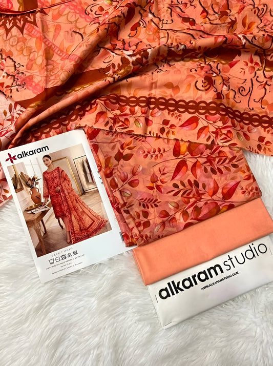 AL KARAM LAWN THREE PIECE