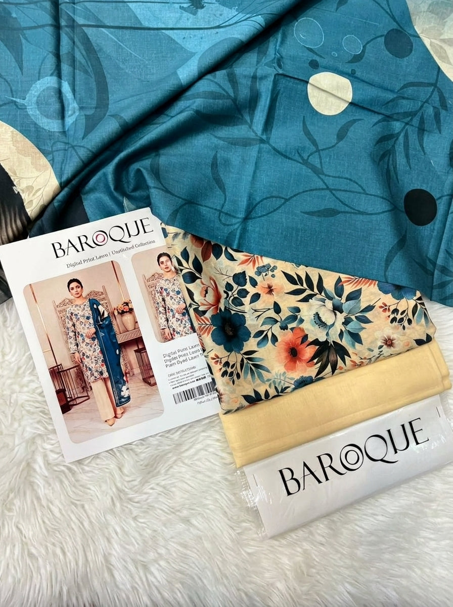 BAROQUE LAWN THREE PIECE
