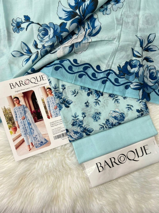 BAROQUE LAWN THREE PIECE